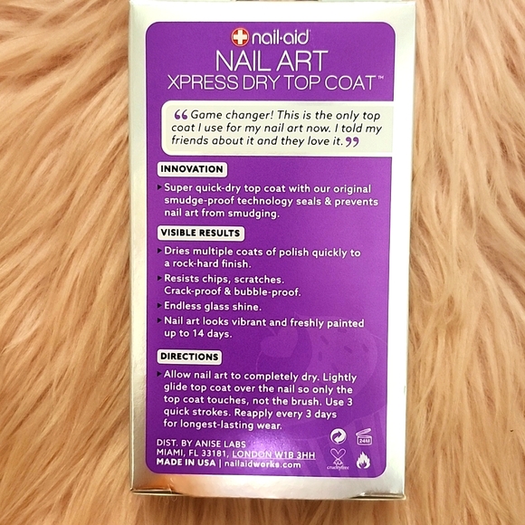 Brand New NAIL-AID NAIL ART XPRESS DRY TOP COAT - Picture 2 of 3